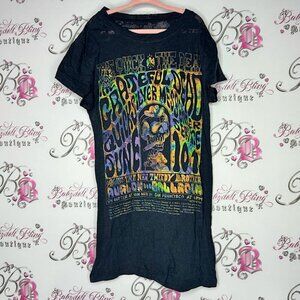 Grateful Dead & Quicksilver Avalon Ballroom Black Shirt skull Ladies Cut /No Tag
